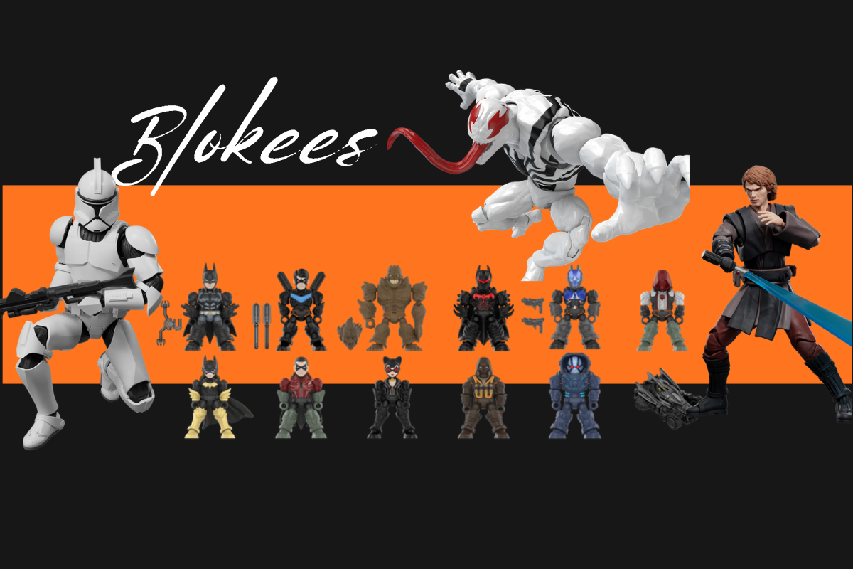 Anti-Venom Marvel Rivals, Clone Trooper L'Attacco dei Cloni, Anakin Skywalker La Vendetta dei Sith e DC Defender Arkham Chaos Prologue Blokees Model Kit