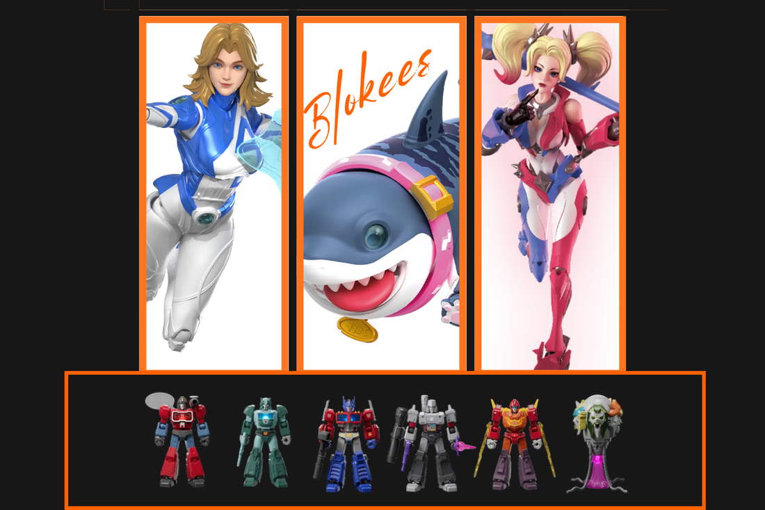 Model kit Blokees dedicati a Marvel, DC, Naruto, Transformers ed Evangelion, personaggi da costruire per collezionisti