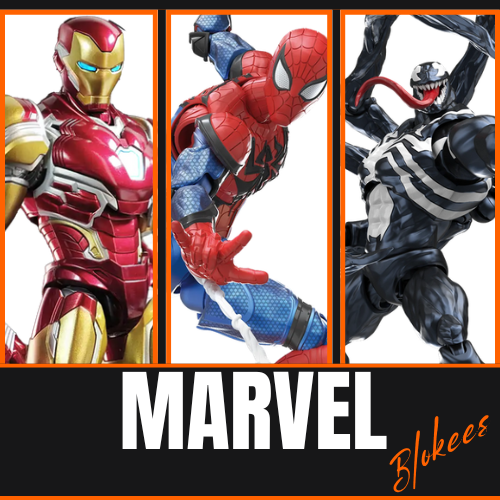 Collezione Blokees Marvel Champion Class & Heroes con personaggi Marvel da costruire e collezionare.