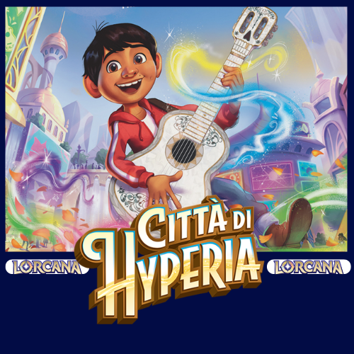 Disney Lorcana Hyperia City Set 14 Città di Hyperia Booster Box e Starter Deck