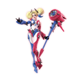 Blokees DC Comics Champion Class 04 Harley Quinn model kit ufficiale con 42 punti di articolazione e accessori intercambiabili