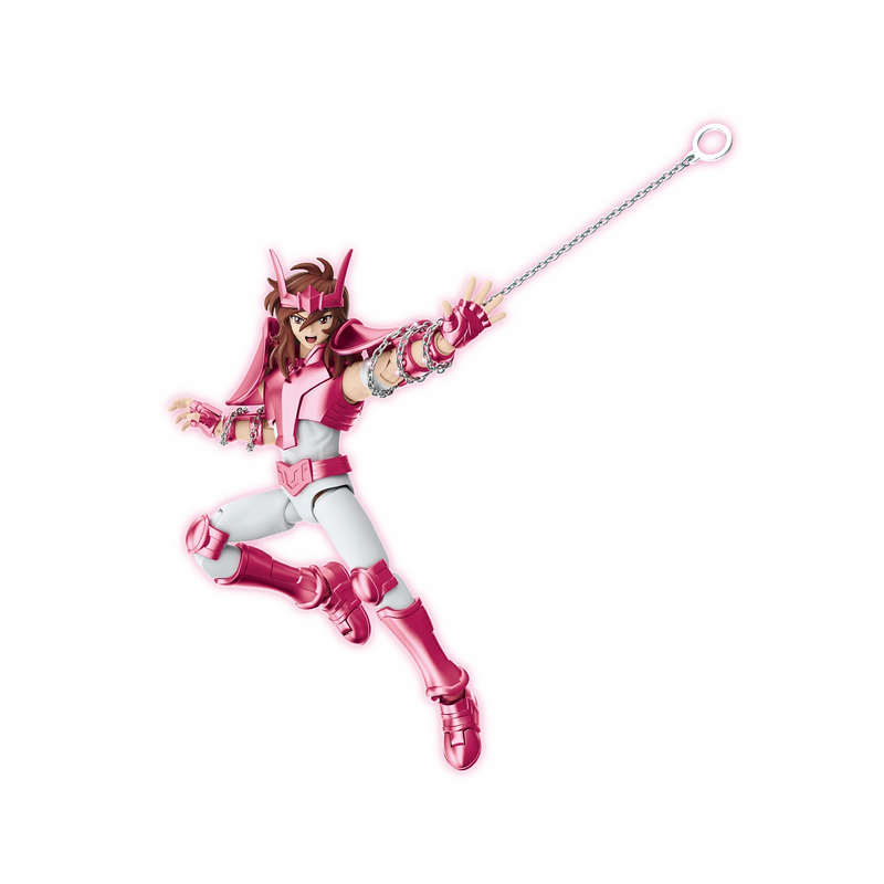 Andromeda Shun Blokees Champion Class 15 in posa di combattimento con Catena d'Attacco  dei Cavalieri dello Zodiaco
