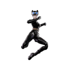 Catwoman Hush 06 in posa dinamica con volto scoperto e occhiali