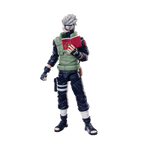 Model kit Blokees di Kakashi Hatake Champion Class mentre legge il suo libro iconico.