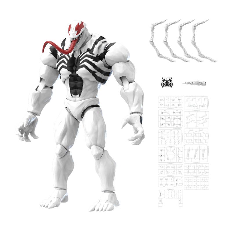 Action Figure Blokees Anti-Venom Bianco Marvel Rivals Champion Class con dettagli del simbionte
