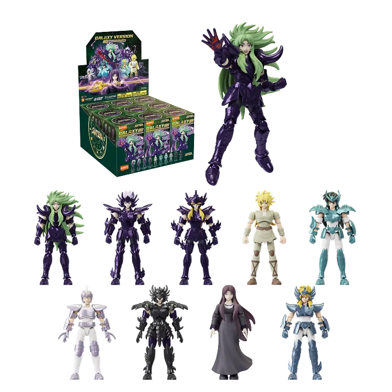 Blokees Saint Seiya Galaxy Version 05 The Hades Invasion set completo 9 model kit Cavalieri dello Zodiaco, Spectre con armature viola, Shion, Deathmask, Aphrodite, Kanon, Shiryu, Hyoga, Ichi, Niobe e Pandora, blind box con rara Chase EAN 810181535419 codice set 75035