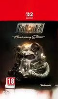 Copertina di Fallout 4: Anniversary Edition per Nintendo Switch 2 con un paesaggio post-apocalittico e il Vault Boy in stile iconico della serie Fallout