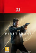 Copertina di 007 First Light per Nintendo Switch 2 con James Bond in una scena di spionaggio cinematografica tra luci notturne e ambientazioni urbane ad alta tensione.