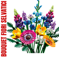LEGO Bouquet Fiori Selvatici 10313 decorazione naturale effetto campo fiorito