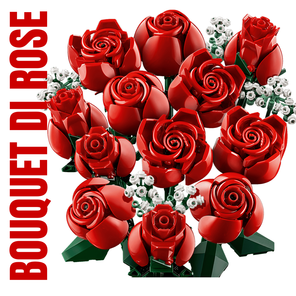  LEGO Bouquet di Rose 10328 decorazione romantica per casa elegante