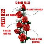 3. LEGO botanicals 10328 bouquet rose per arredamento camera o soggiorno