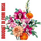 1. LEGO Bouquet Fiori Rosa 10342 decorazione elegante per casa raffinata