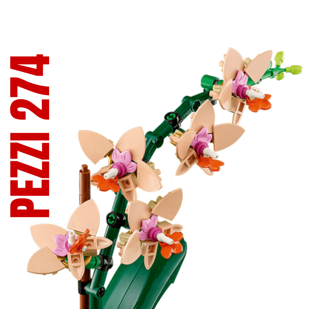 LEGO orchidea piccola 10343 decorazione minimal per spazi ridotti e ambienti eleganti