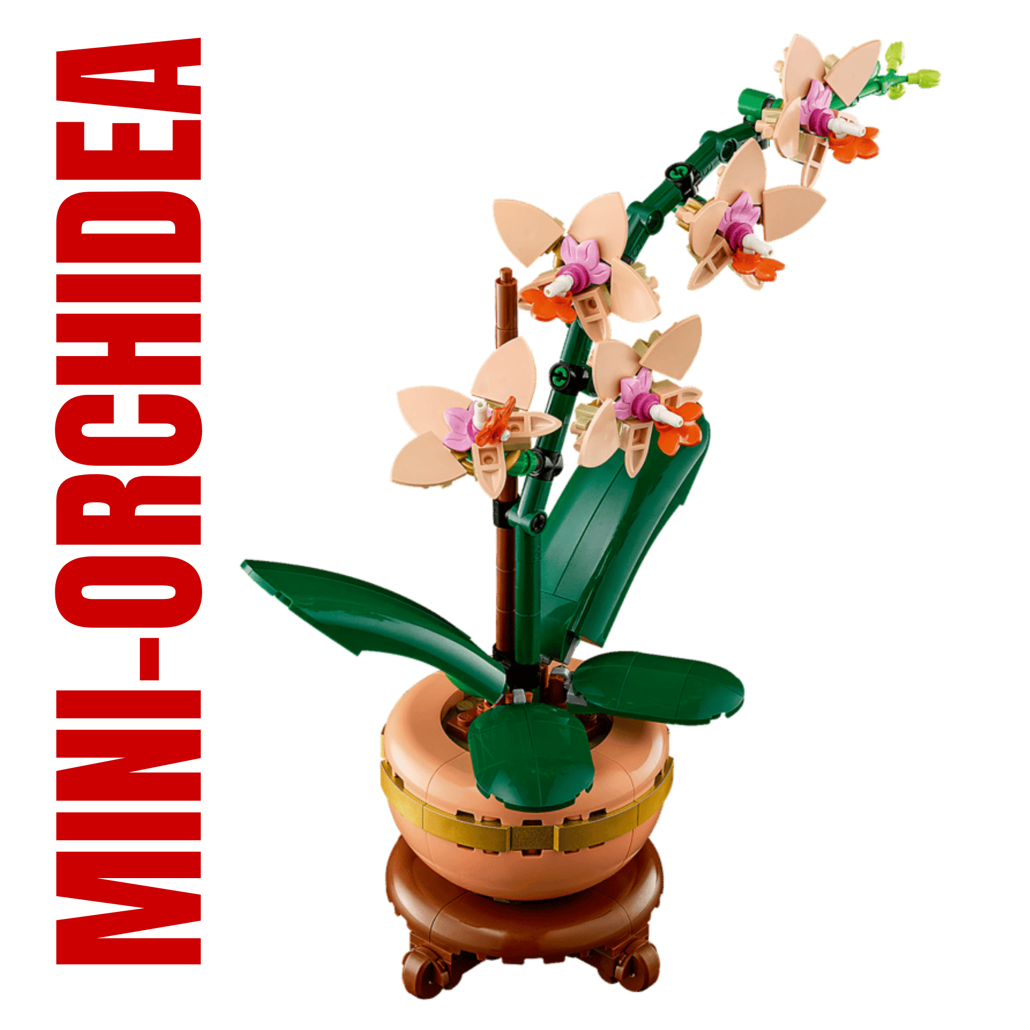 LEGO Mini Orchidea 10343 pianta decorativa compatta per scrivania e ufficio moderno