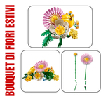 LEGO Bouquet di Fiori Estivi 10347 Composizione Colorata Decorativa per Casa