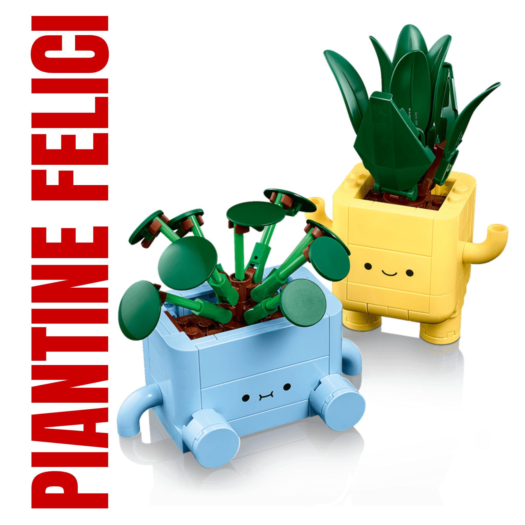 1. LEGO Piantine Felici 10349 mini piante decorative per scrivania colorata