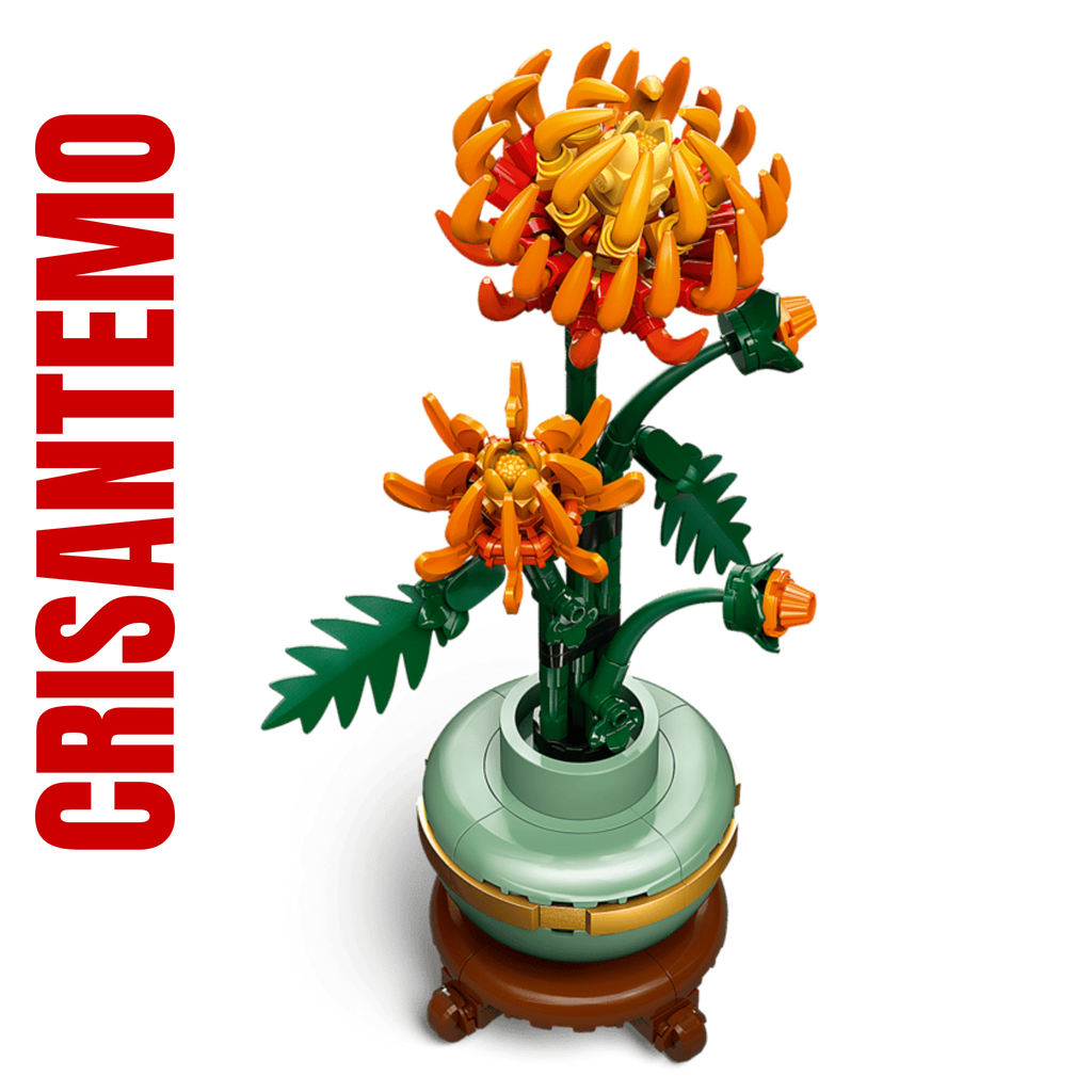 LEGO Crisantemo 10368 Fiore Decorativo Elegante Ispirato alla Tradizione Floreale
