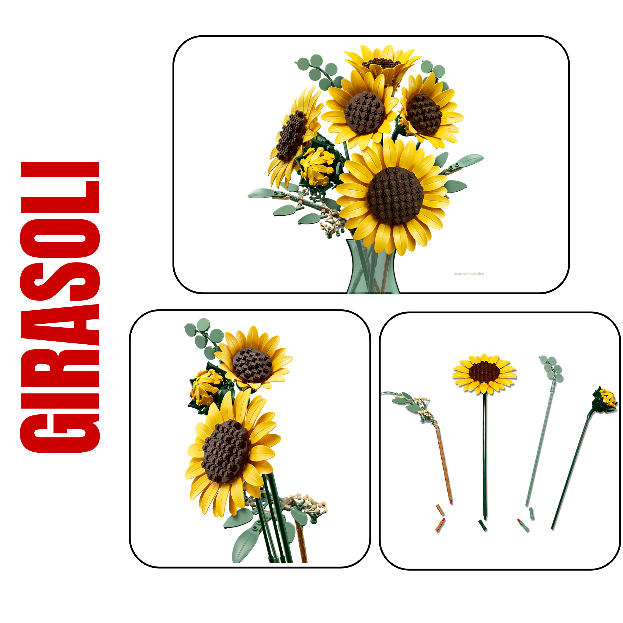 LEGO girasoli 11502 fiori gialli per arredamento vivace e positivo