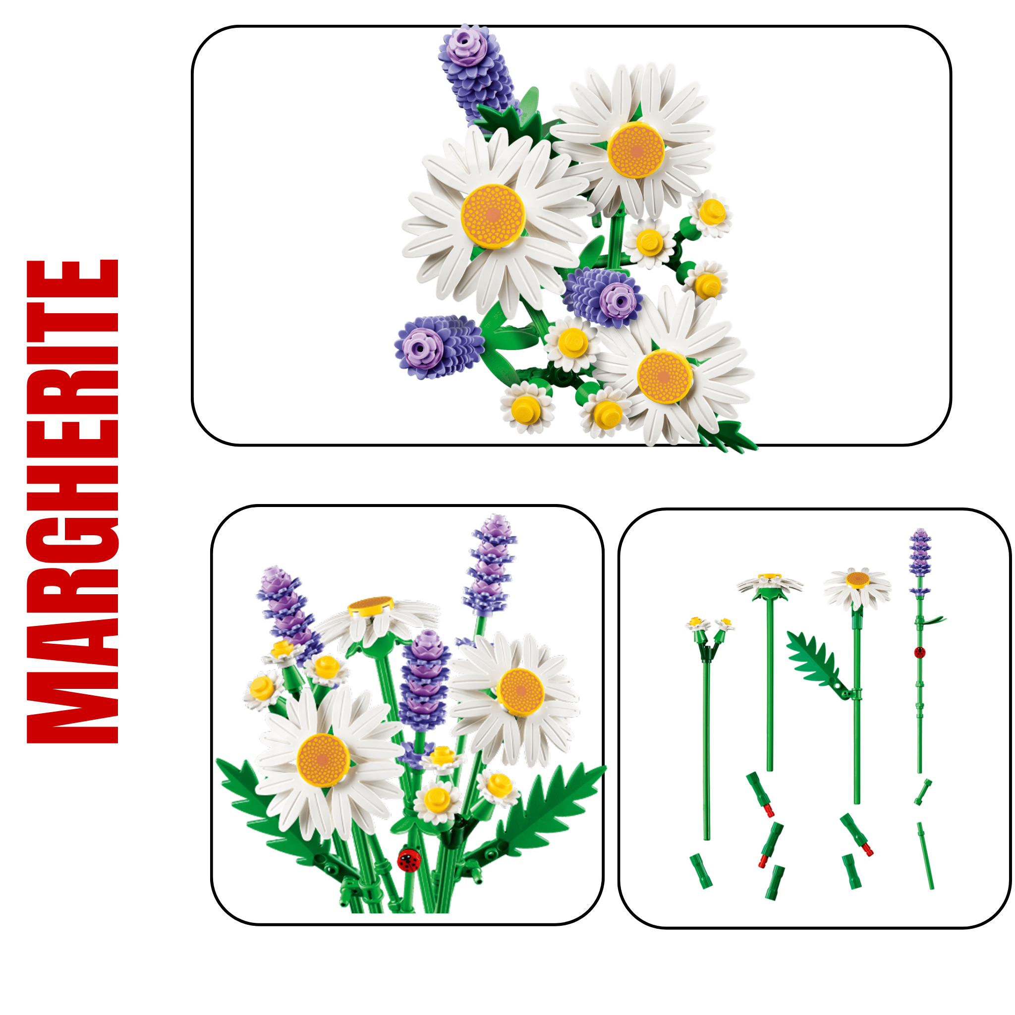 LEGO fiori margherite 11508 composizione naturale per arredamento minimal