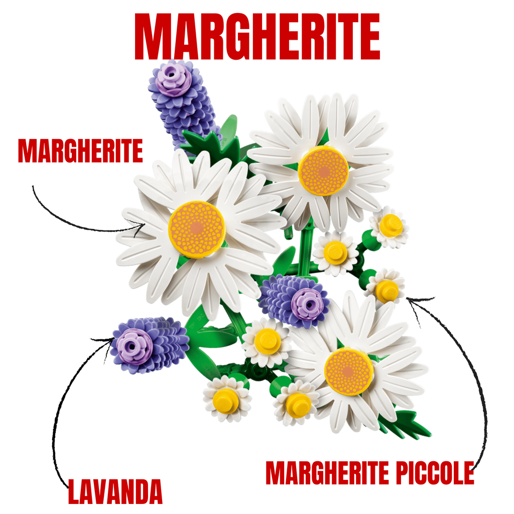  LEGO botanicals margherite 11508 decorazione fresca per ambienti quotidiani