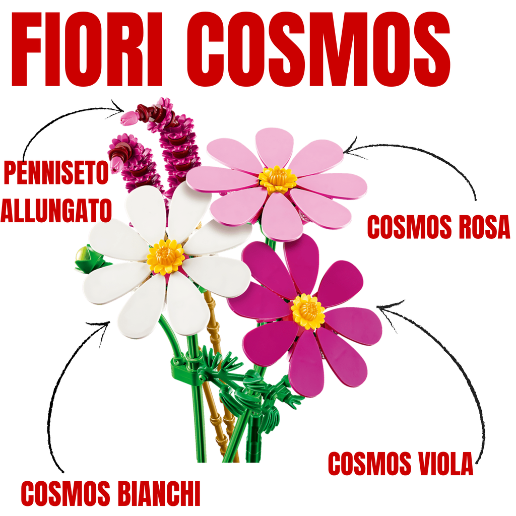  LEGO Fiori Cosmos 11514 decorazione floreale delicata e raffinata per interni