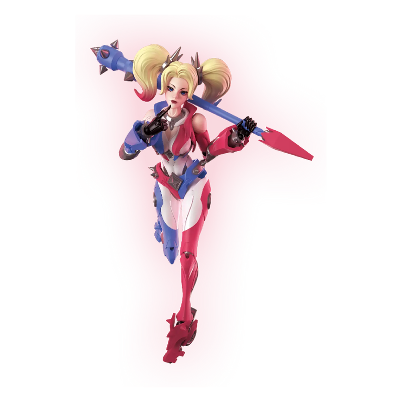 Modellino Harley Quinn Blokees Champion Class 04 da collezione con accessori, arma trasformabile e licenza ufficiale DC Comics