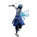 Action figure Blokees di Sasuke Uchiha in posa con dettagli dell'armatura e della spada
