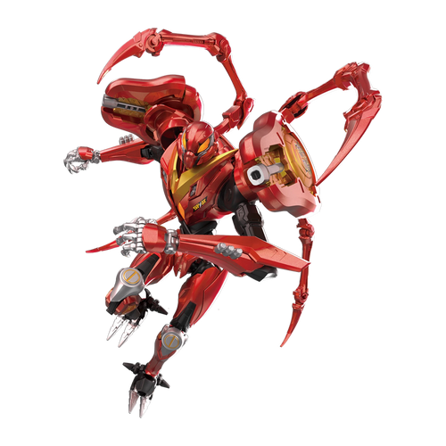 Model kit ufficiale Blokees di Marvel Peni Parker SP 09 Champion Class in scala 1 12 con maestoso mech da combattimento rosso blu e grigio metallizzato illuminato internamente scala 1/12 (altezza circa 15-16 cm)  EAN 0810181531695